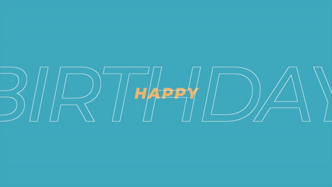 texto moderno de feliz cumpleaños en degradado azul