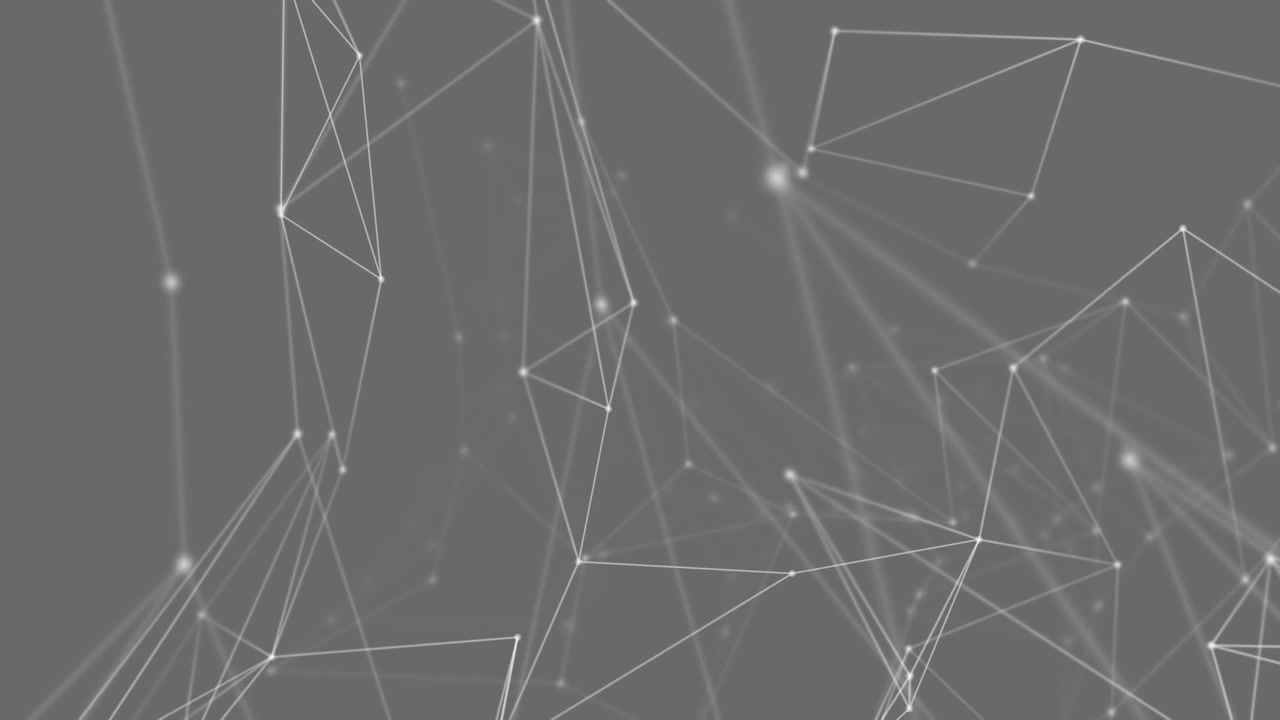 Animation of network of connections over grey background