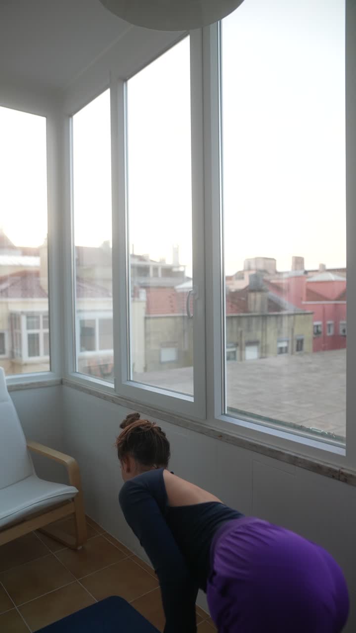 Yoga Practice on Balcony