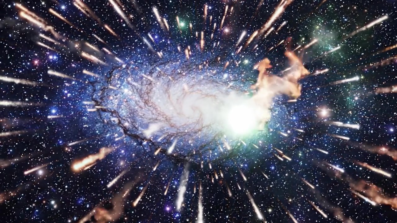 A Stunning Journey Through Space: Observing the Dynamic Beauty of a Spiral Galaxy as Celestial Phenomena Unfold in Majestic Motion Across the Cosmos