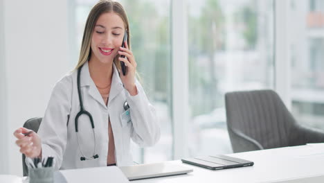 Doctor,-woman-and-phone-call-with-telehealth