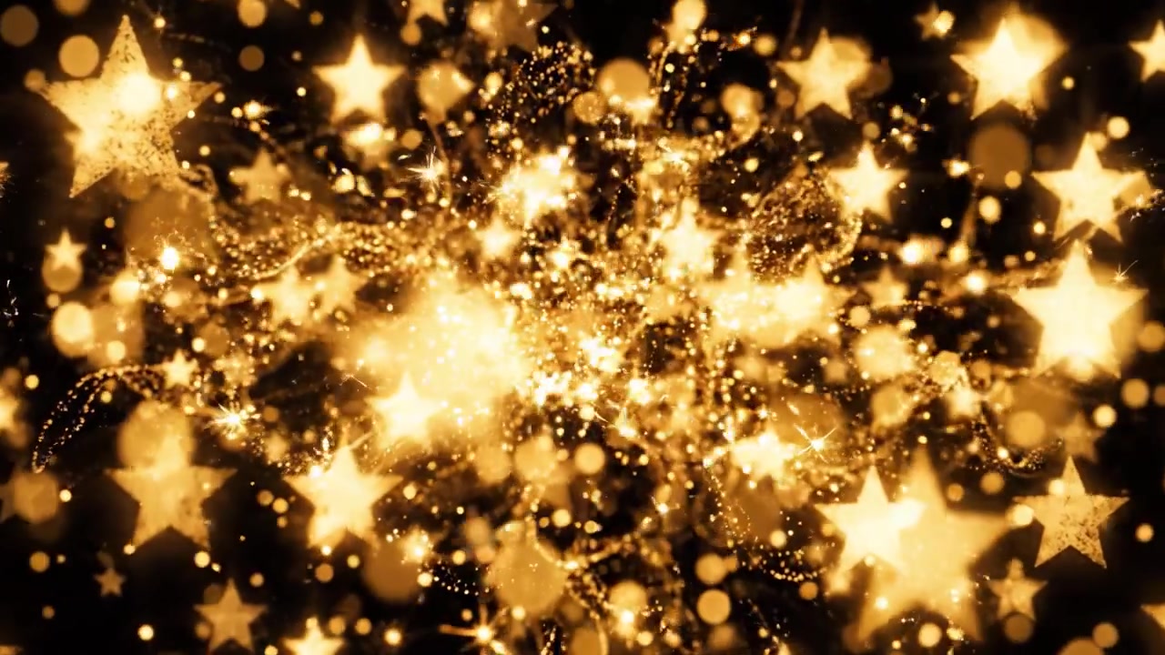 Uno spettacolo mozzafiato di stelle scintillanti su uno sfondo scuro, che cattura l'incanto di una notte stellata con luci luccicanti e un'atmosfera magica