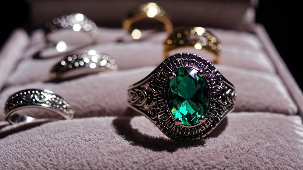 Elegant Rings in a Velvet Box