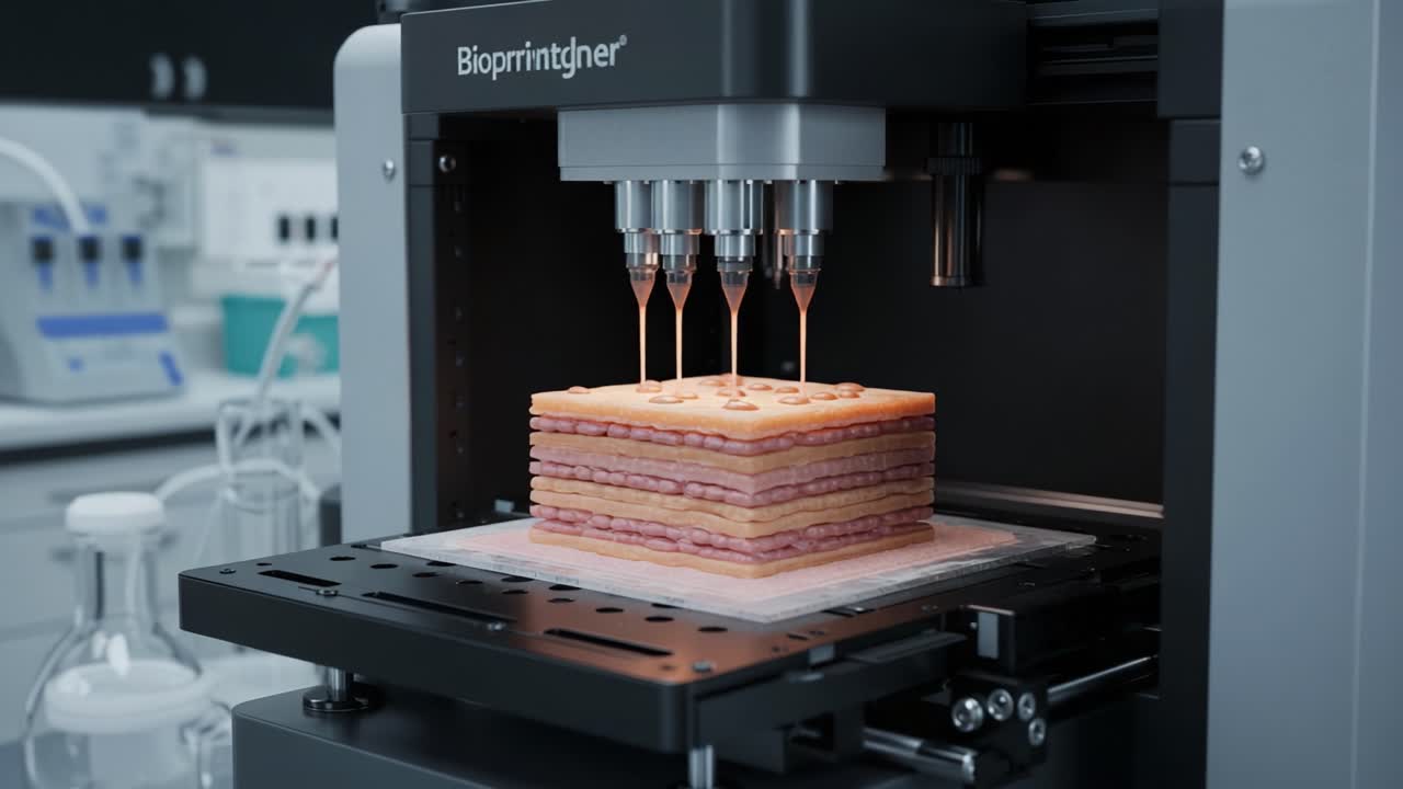 Advanced Bioprinting Technology in Action: Precision Layering of Edible Materials Using a Multifunctional 3D Food Printer in a Laboratory Setting