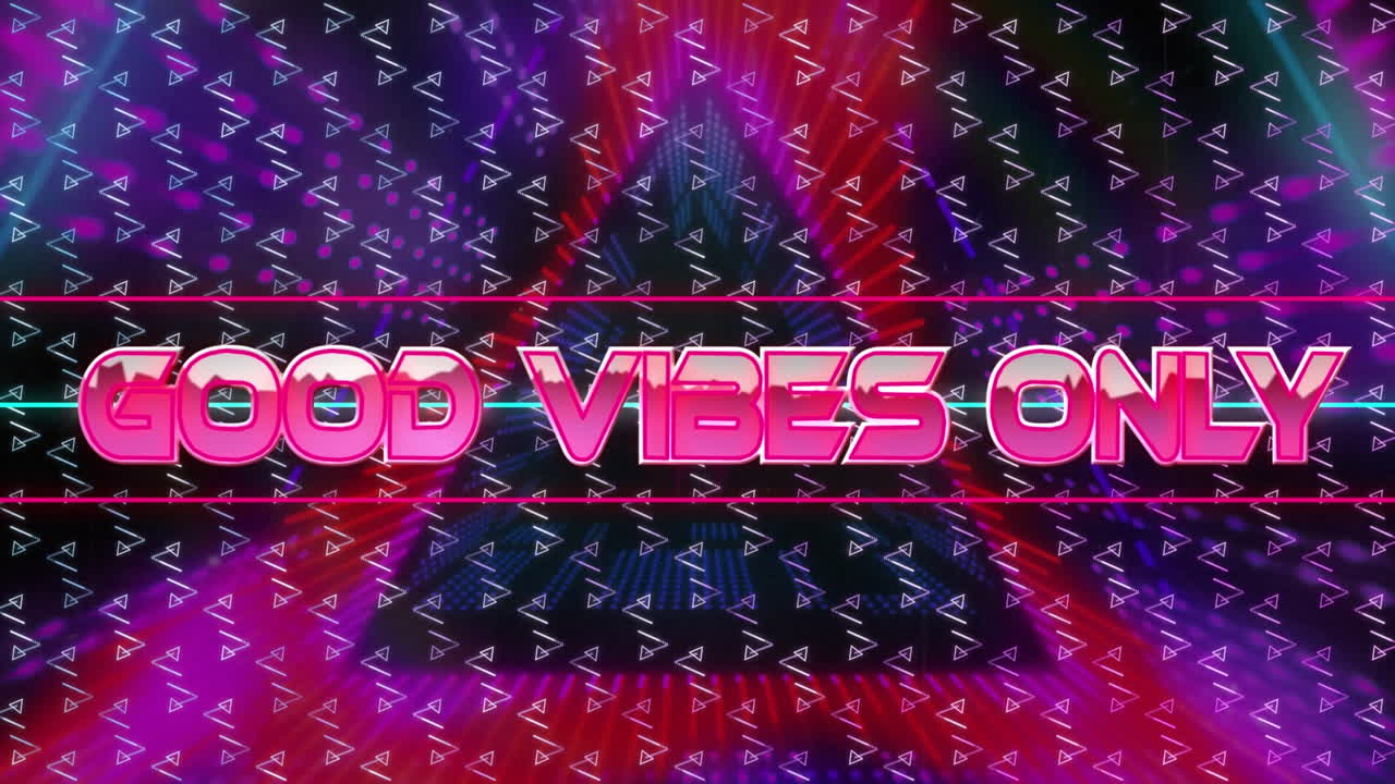 animación de buenas vibraciones sólo en el espacio abstracto digital