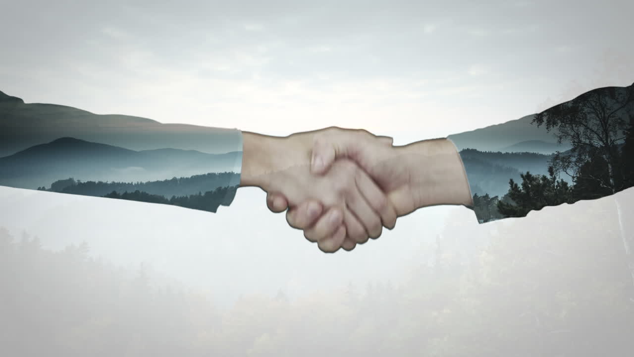 사업가들이 손을 흔드는 애니메이션