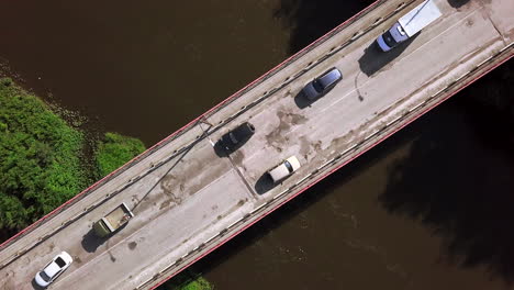 bridge over river with cars