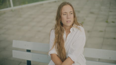 contemplative woman portrait