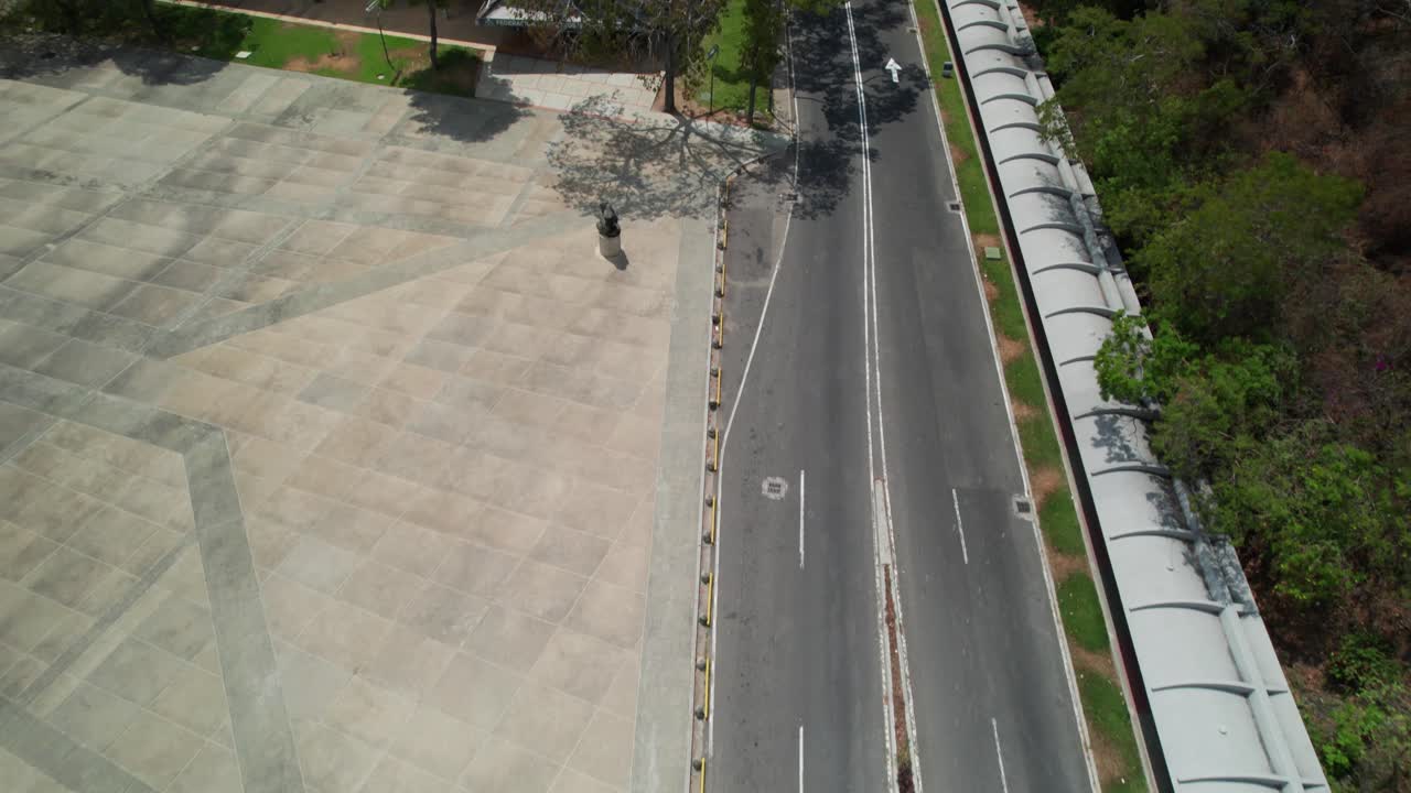 Aerial Zenith View: Central University of Venezuela Campus Landscape