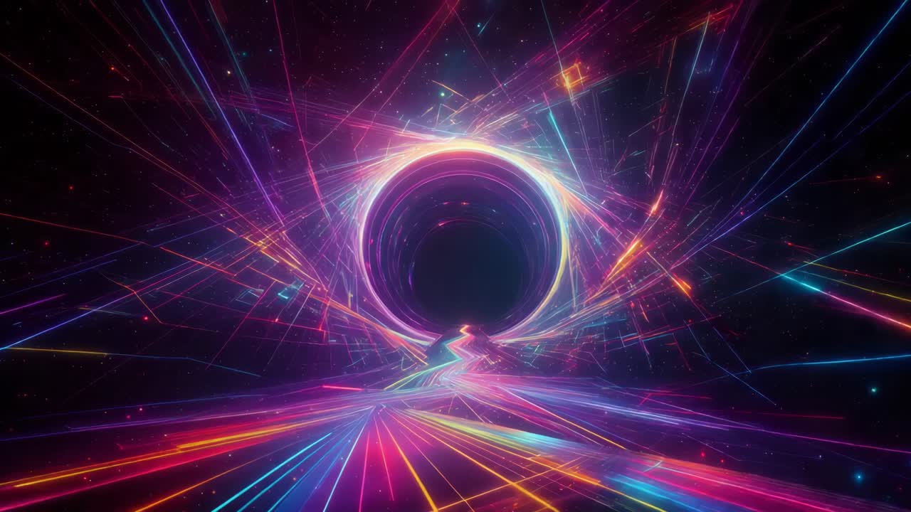 arte de túnel de neón abstracto