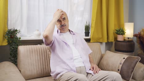 stressed old man.