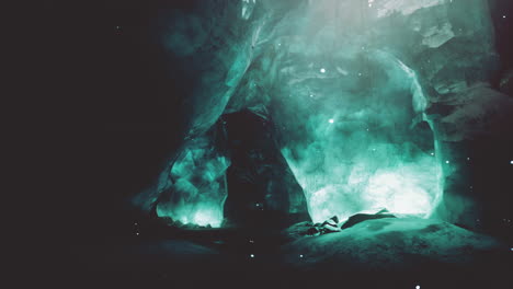 mystical teal cave