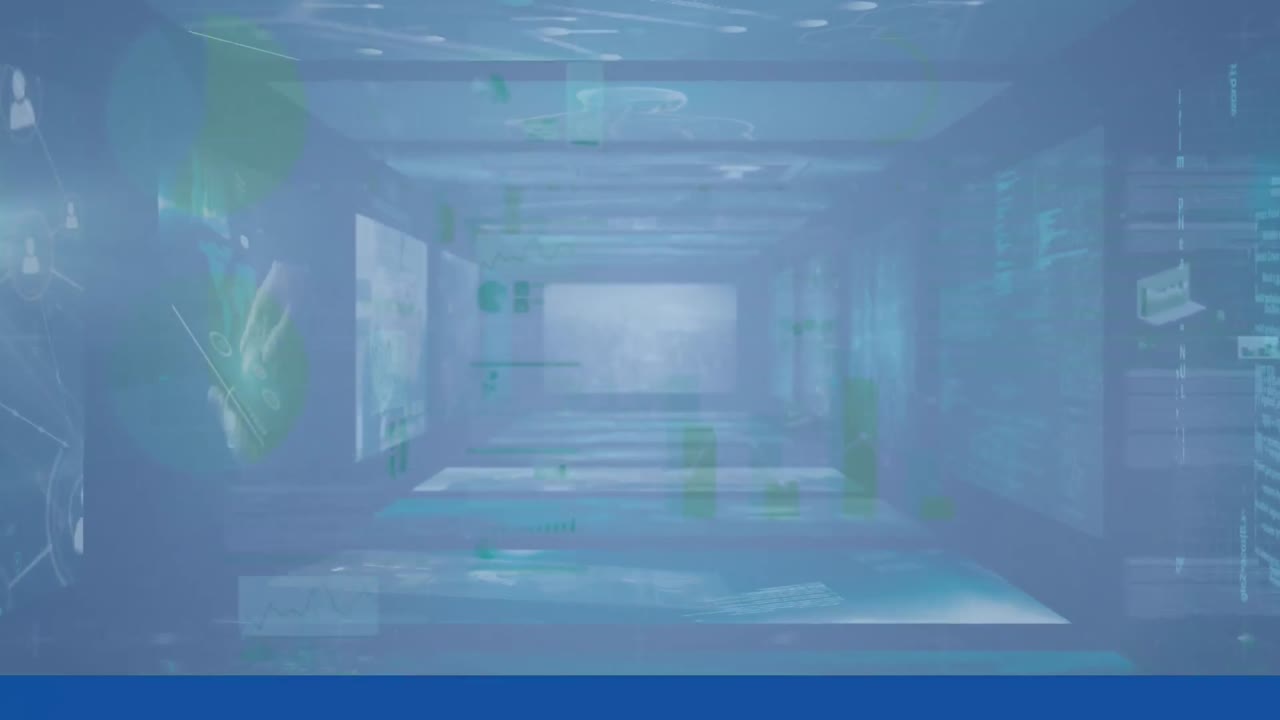 화면에 데이터 처리 및 통계 기록의 애니메이션