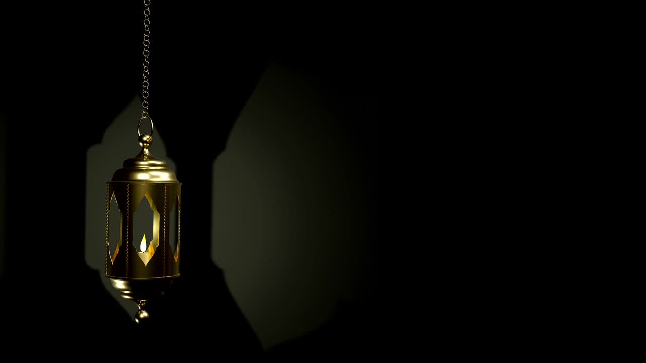 라마단 카림 불 랜턴 느린 속도 회전 라마단 그래픽 애니메이션, 느린 동작