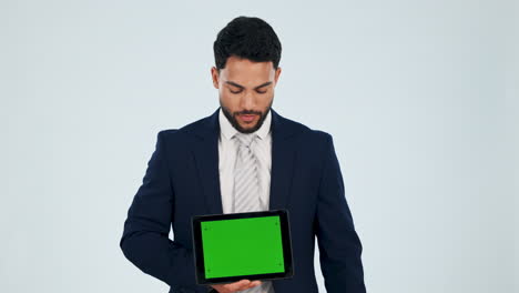 Grüner-Bildschirm,-Hand-Zeigt