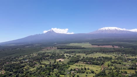 basin view of the mount kilimanjaro in africa kenya