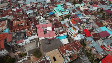 Vista-Aérea-De-La-Isla-De-Zanzíbar-En-Tanzania