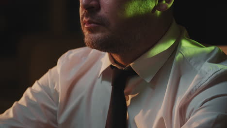 Mature Man Working In Office