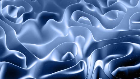hermosa superficie 3d abstracta con chispas de brillo, ondas 3d abstractas se ejecutan en la superficie en bucle. gradiente gris negro, material mate suave con brillo interno ligero. animación 4k suavemente