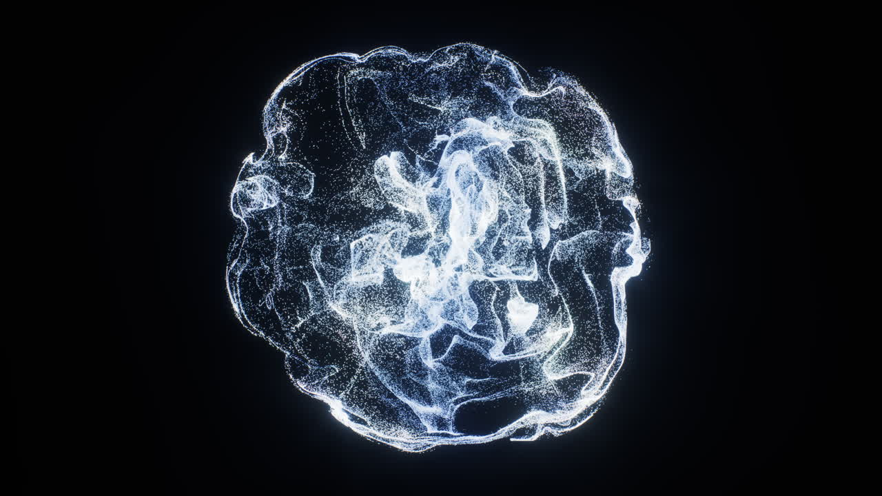 Abstrakti virtaavien aaltopartikkelien tausta, 3d-renderöinti