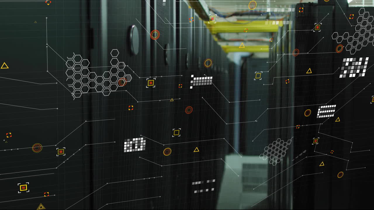 Animation of digital data processing over computer servers
