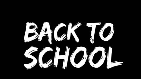 Animation-of-back-to-school-text-on-black-background