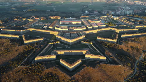 aerial view of a historic fortress