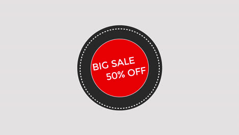 big-sale-50%-off-motion-graphic-video-with-alpha-channel-transparent-background.-sale-promotion,-advertising,-marketing,-website