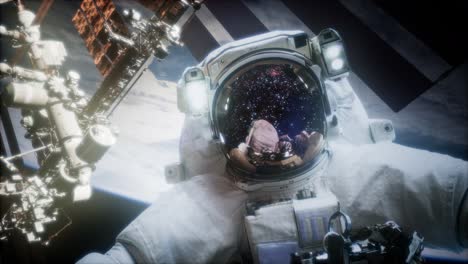 astronauta en una caminata espacial