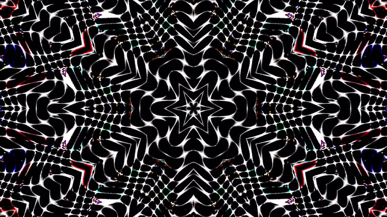 Beautiful abstract kaleidoscope that shines, a radiant light that regulates the subtle movements