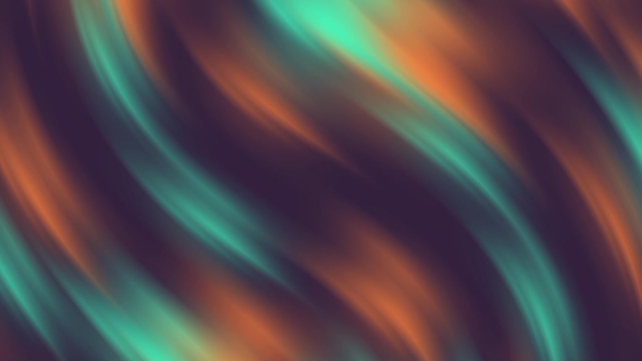 Dynamic Flowing Abstract Wavy Lines in Teal and Orange
