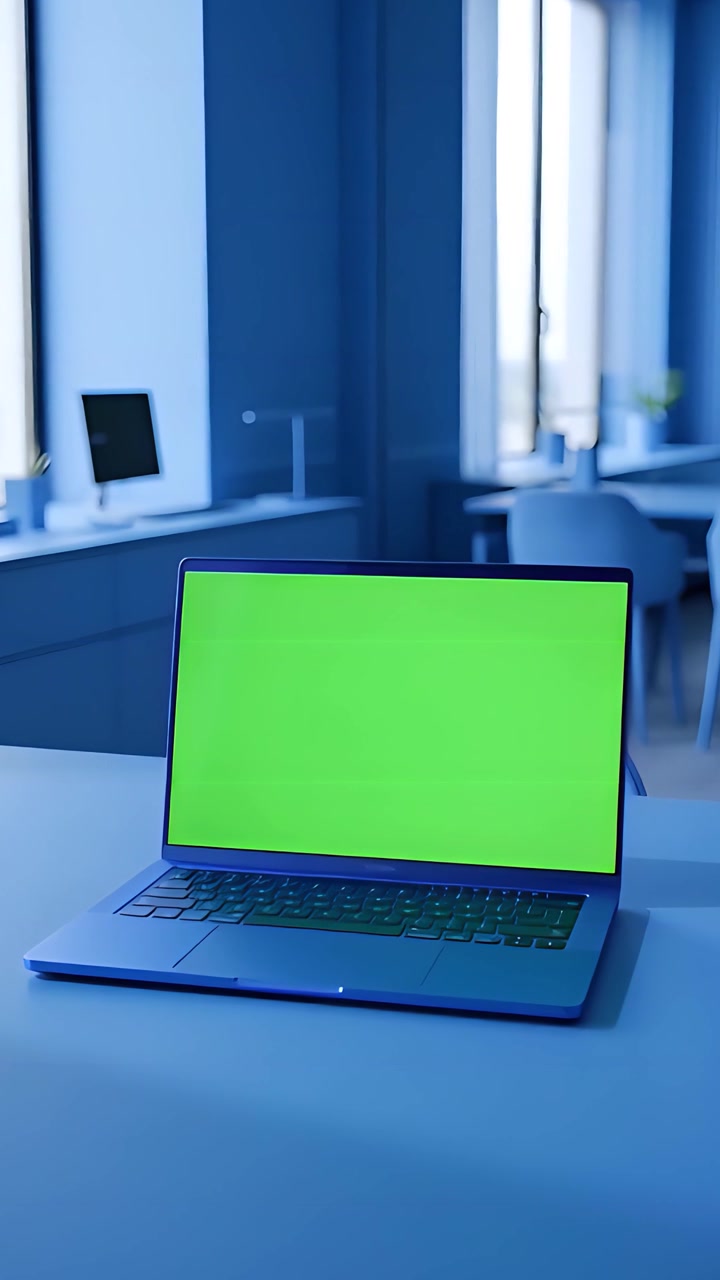 Laptop Green Screen Mockup Video 4K