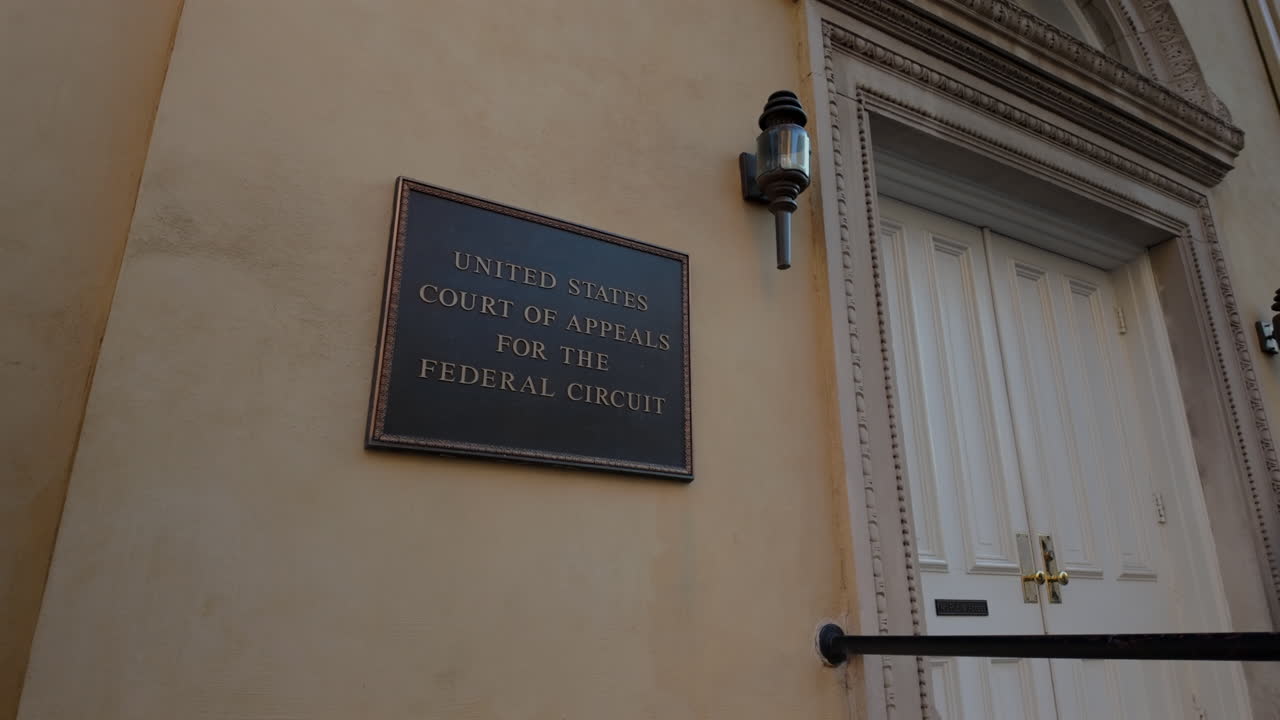 Federal Court building in Washington with blue sky backdrop