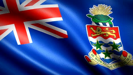 cayman islands flag. seamless looping animation. 4k high definition video