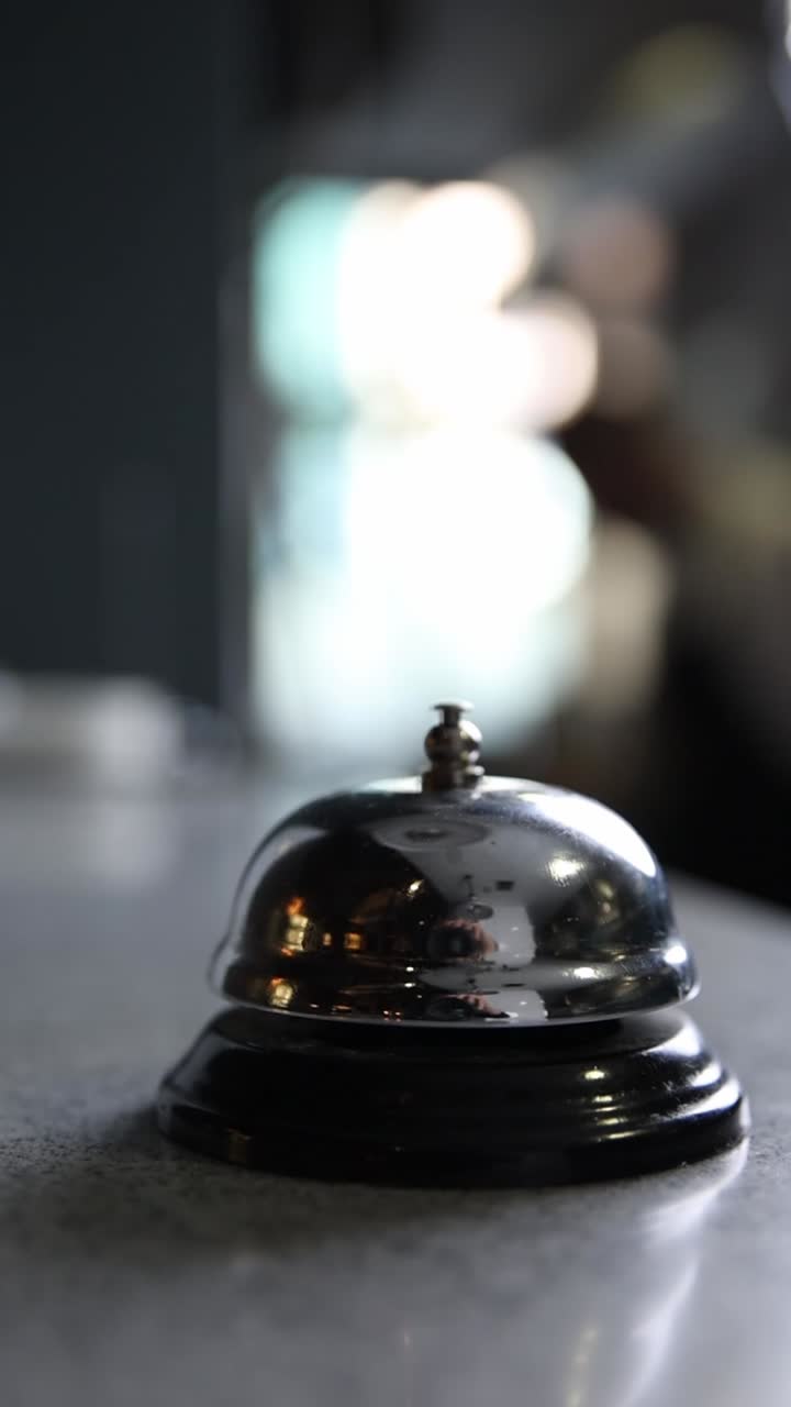 A service bell on a counter