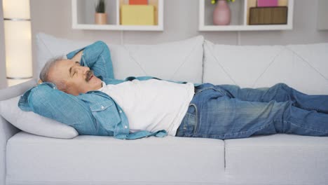 el viejo está descansando.