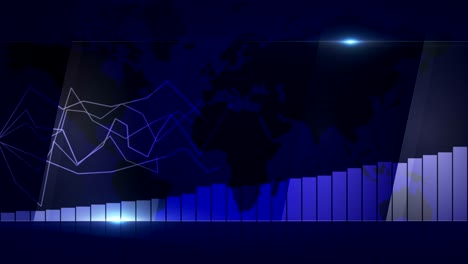 business background, earth and graphs, loop