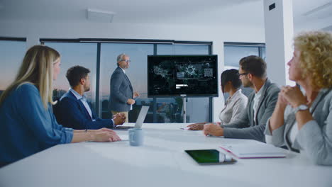 business presentation in a meeting room