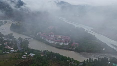 bhutanese majestic structure - punakha dzong in punakha, bhutan, south asia