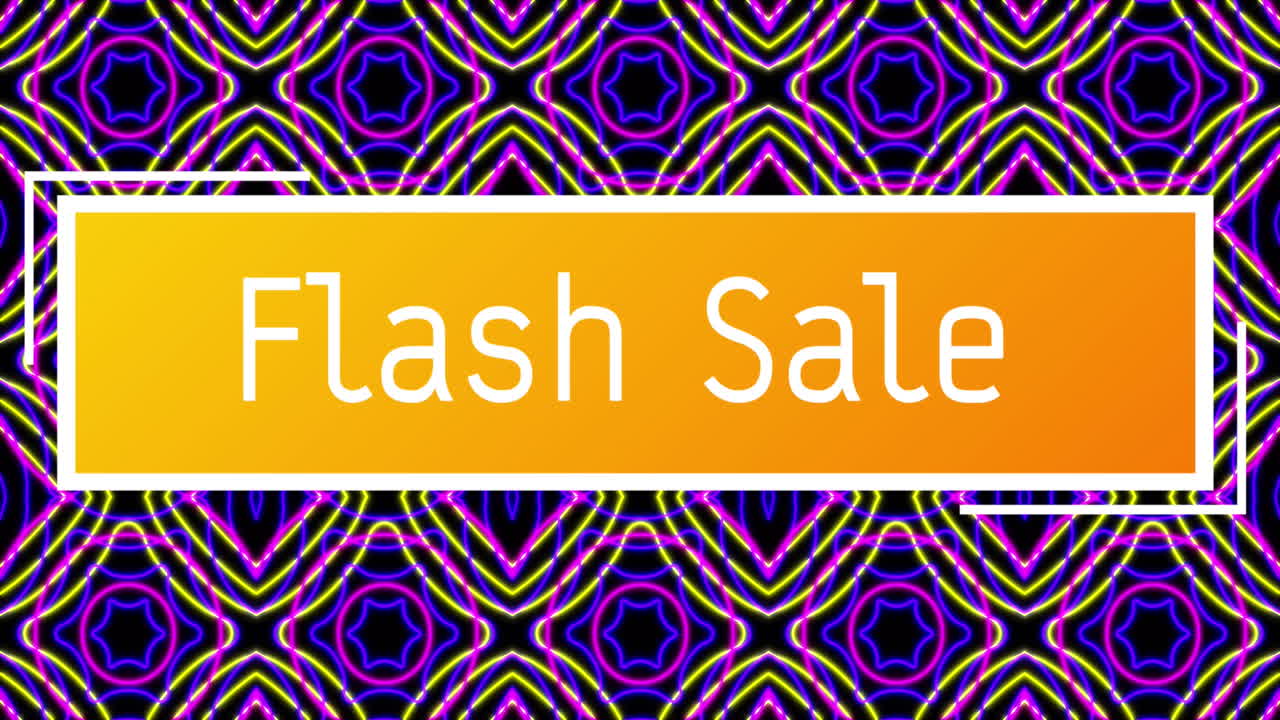 형상 위에 플래시 판매 텍스트의 애니메이션