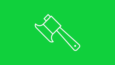 Construction Green screen white axe