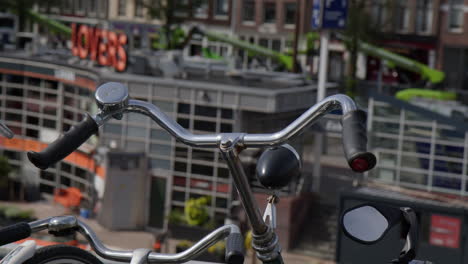 close up of vintage bikes in amsterdam