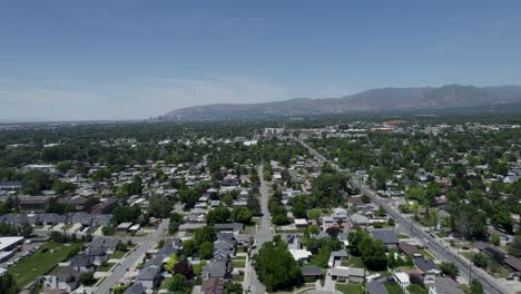 urban residential city real estate of salt lake city, utah - aerial