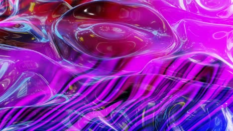 patrón líquido como ondas en movimiento en bucle. 3d elegante abstracto multicolor bg de superficie ondulada como mármol líquido brillante con hermosos colores de gradiente. animación fluida colorida de moda de 4k.