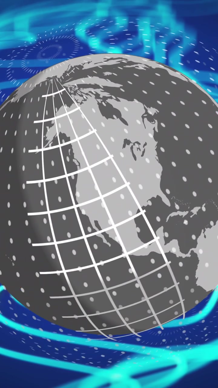 Animation of network of connections over globe