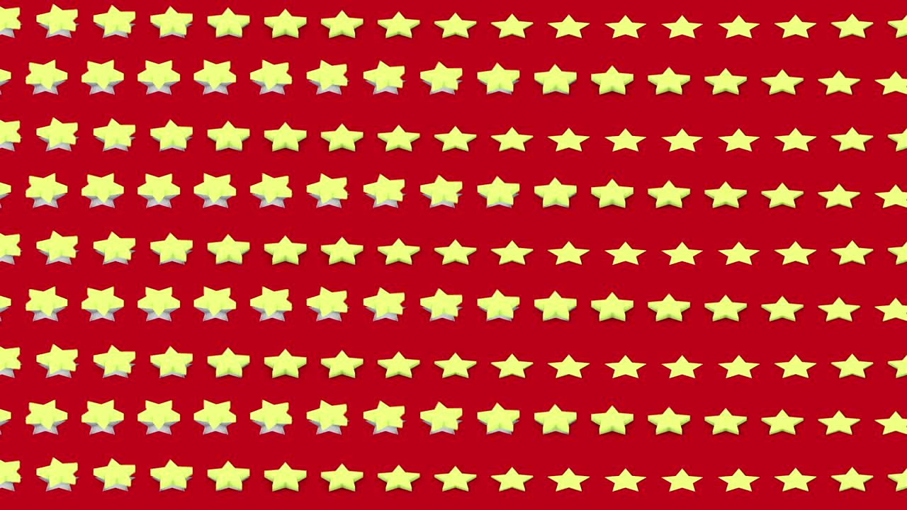 추상적인 이소메트릭 배경, 노란색 별, 수평 파동, 움직임