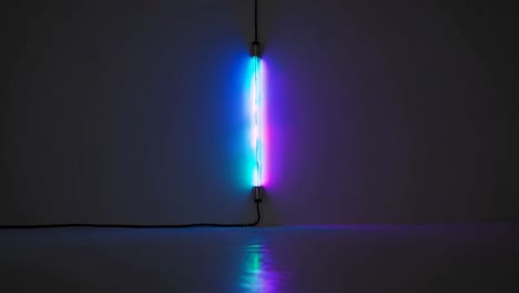 abstract neon light installation