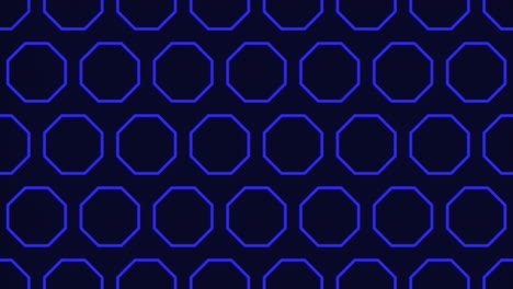 Seamless-neon-blue-hexagons-pattern-on-black-gradient