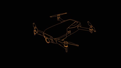 3d-анимация футуристического дрона для воздушных съемок