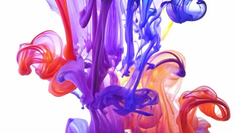 colorful ink swirls in water